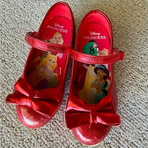 Disney Princess Girls' Dress Heels toddler size 8 red glitter